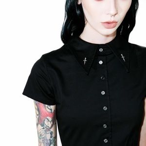 Disturbia Dagger Collar Pencil Dress